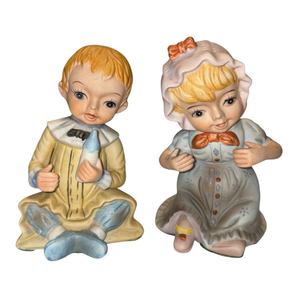 Charming Boy and Girl Figurines Set